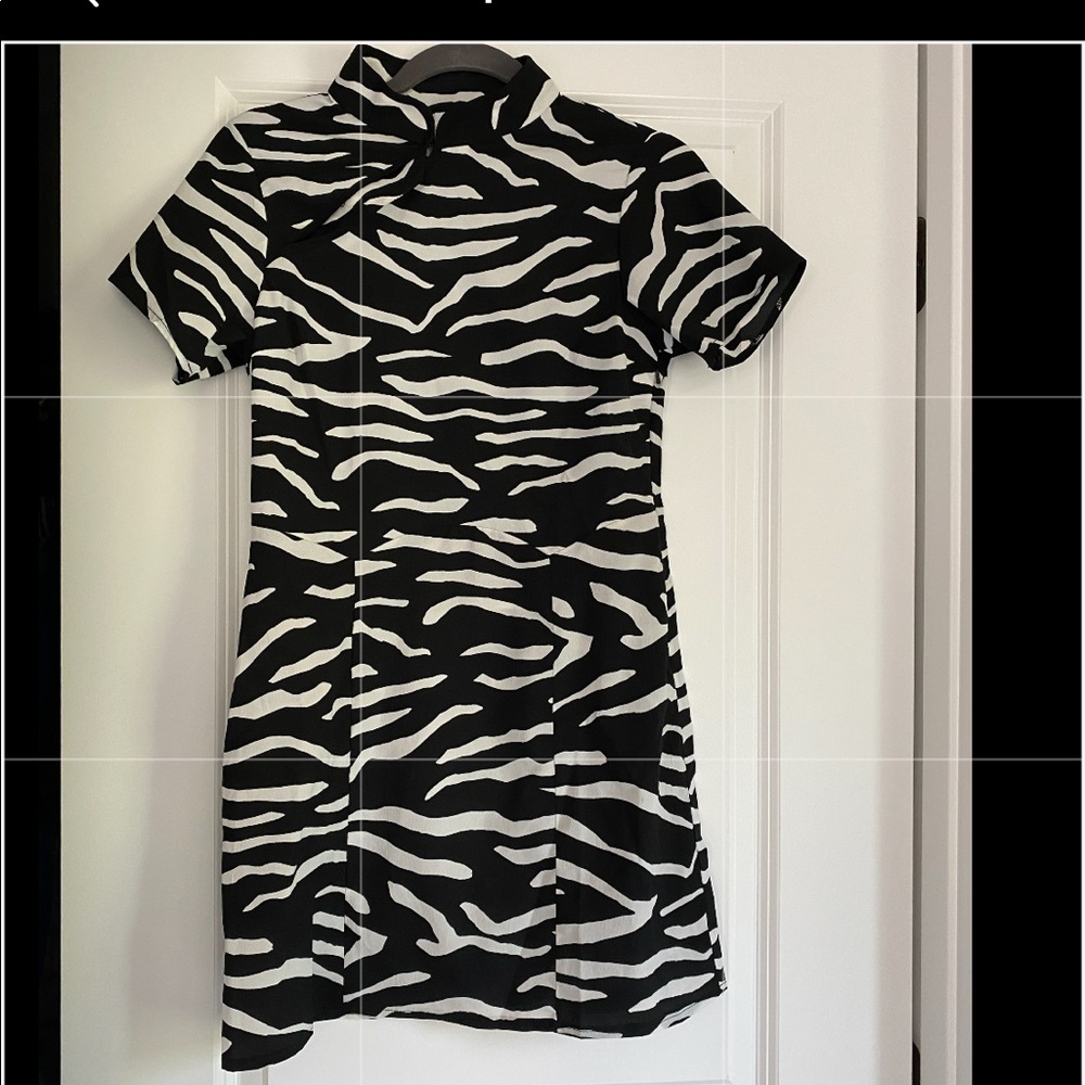 Zebra print mini dress